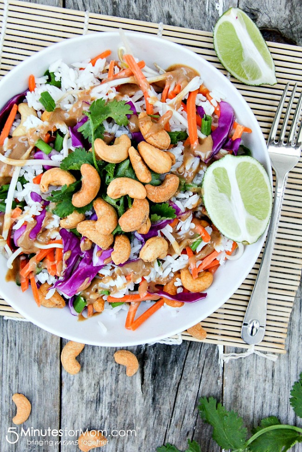 crunchy thai cashew rice salad recipe