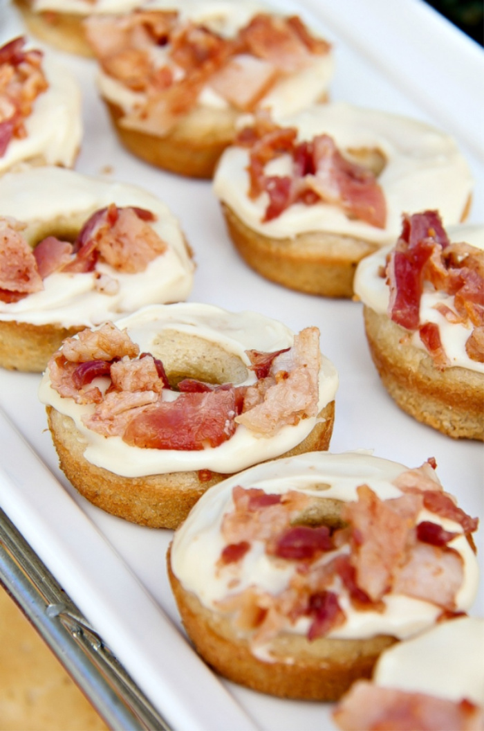 Homemade mini maple bacon donuts recipe