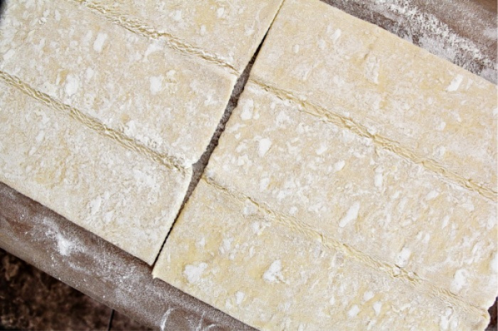 puff pastry dusted with flour