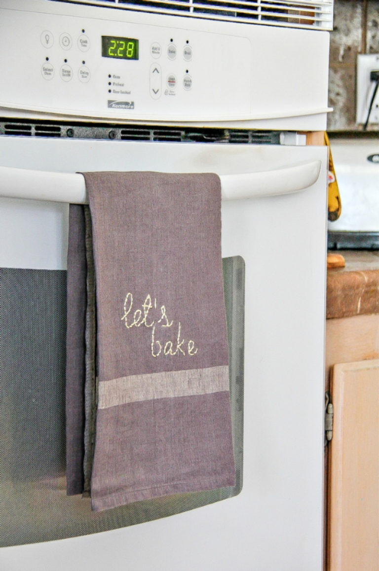 DIY Embroidered Kitchen Towels Tonya Staab