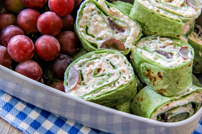 chicken salad pinwheels