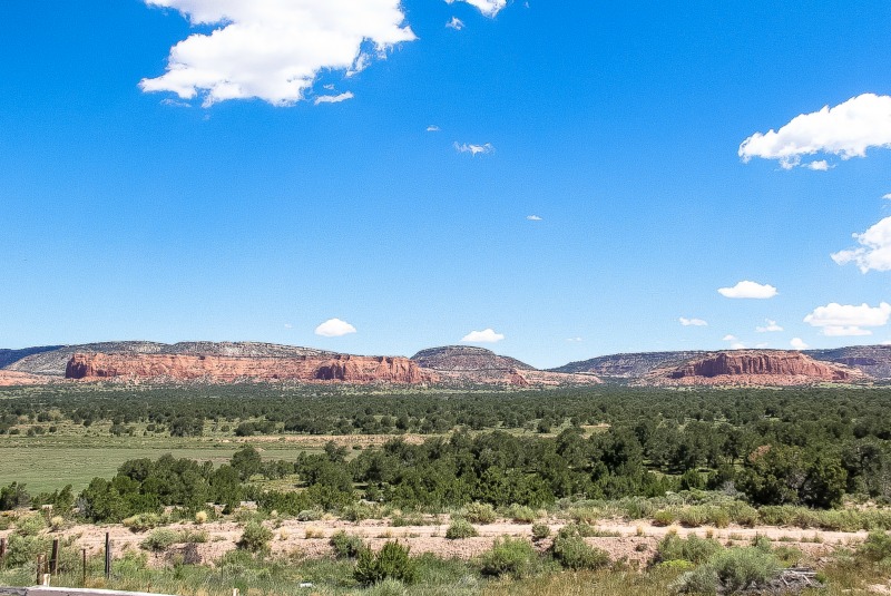 The view across the Continental Divide on Route 66.