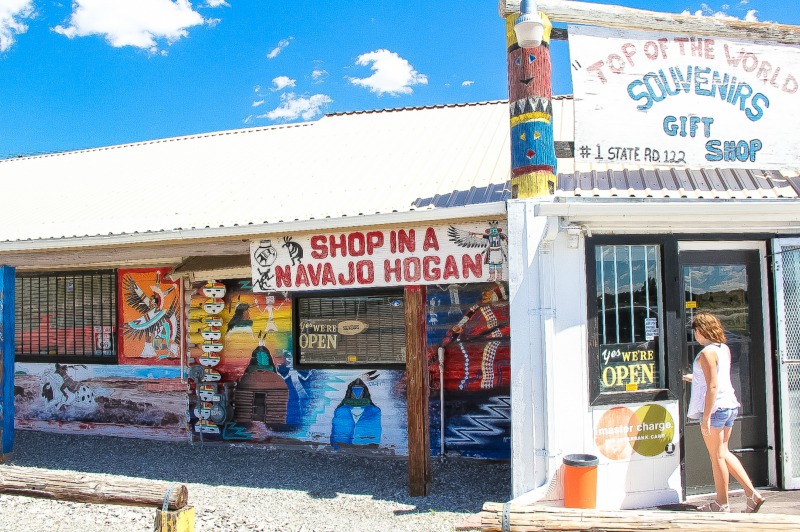 A souvenir gift shop at the Continental Divide.