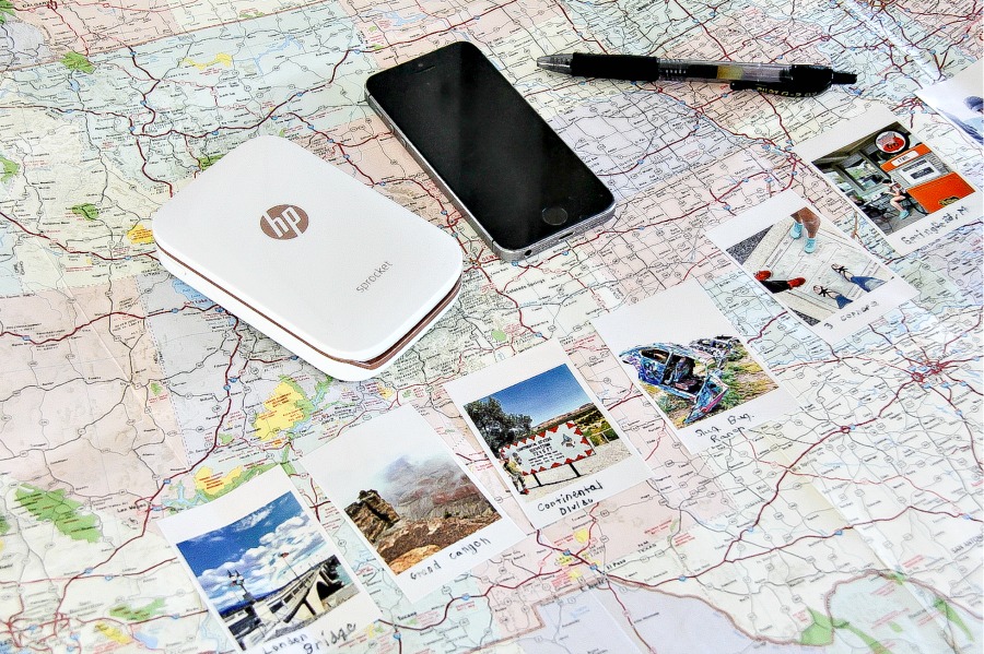 make a road trip travel map with photos of places you've been