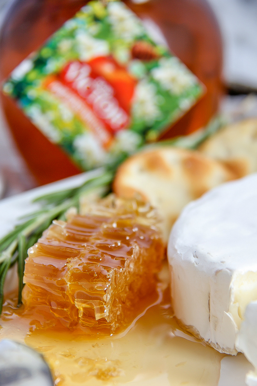 honeycomb with brie appetizer