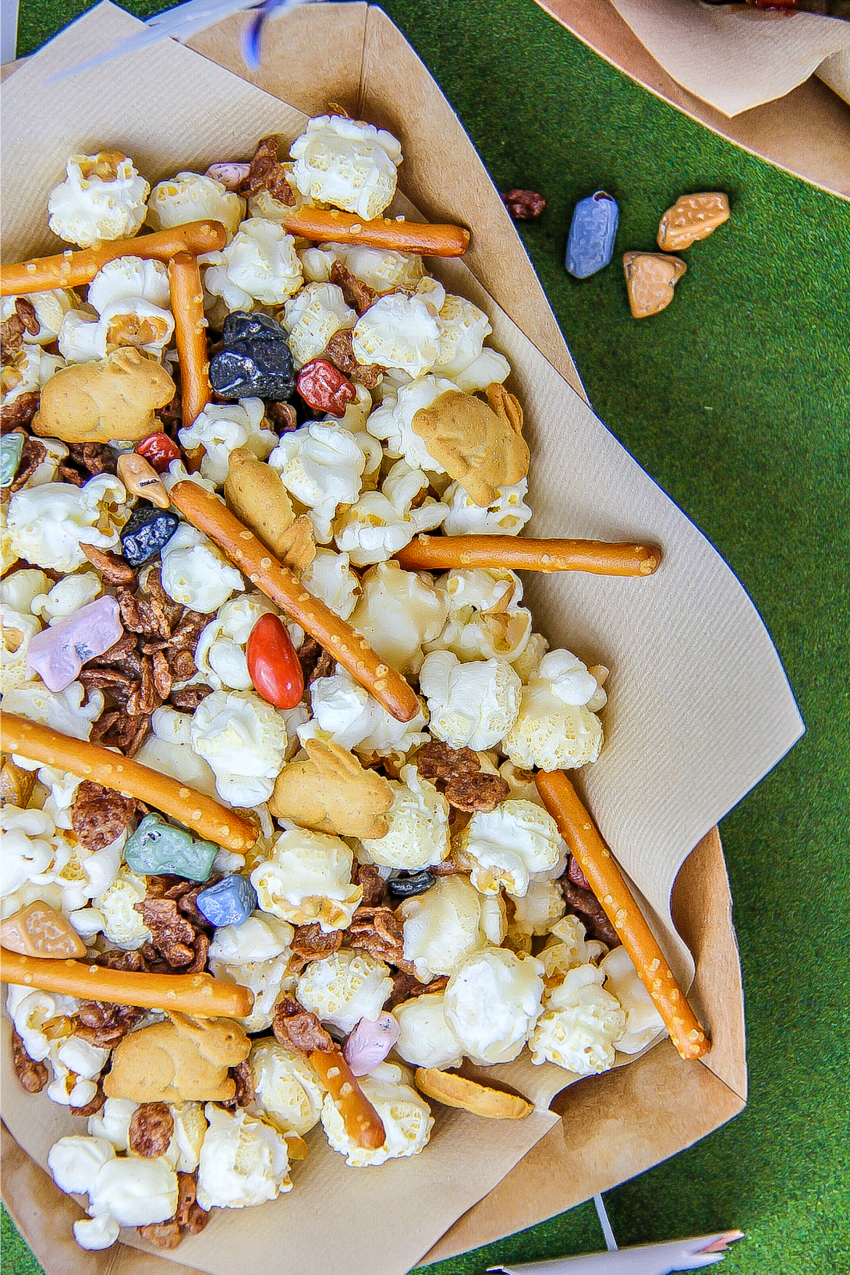 homemade camping themed snack mix for kids