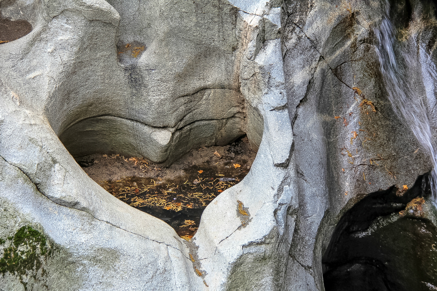 a heart shape in a rock