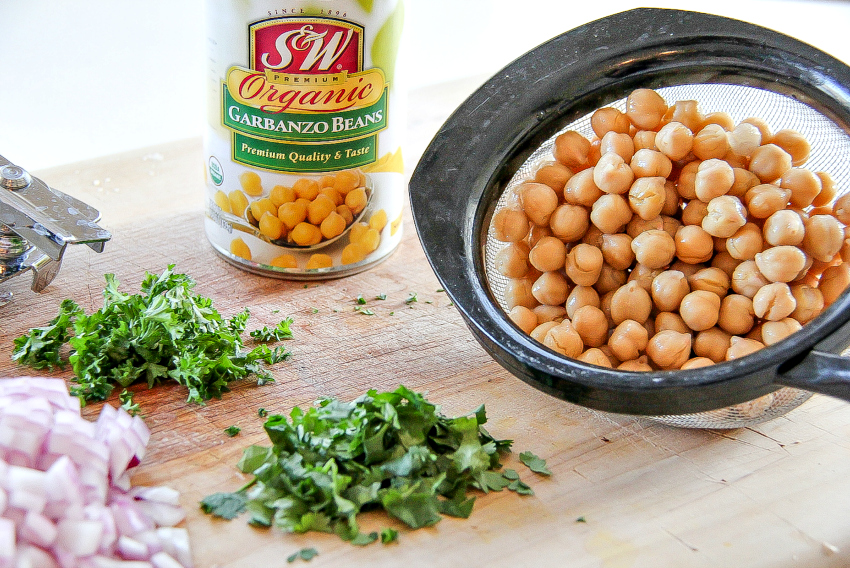 garbanzo beans for making falafel