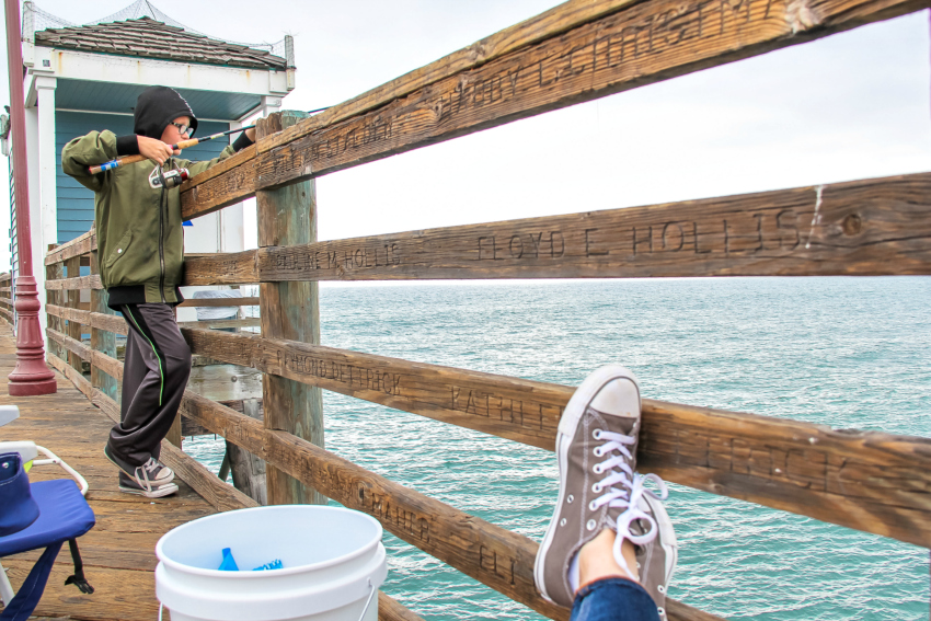 how to fish with kids at oceanside peir