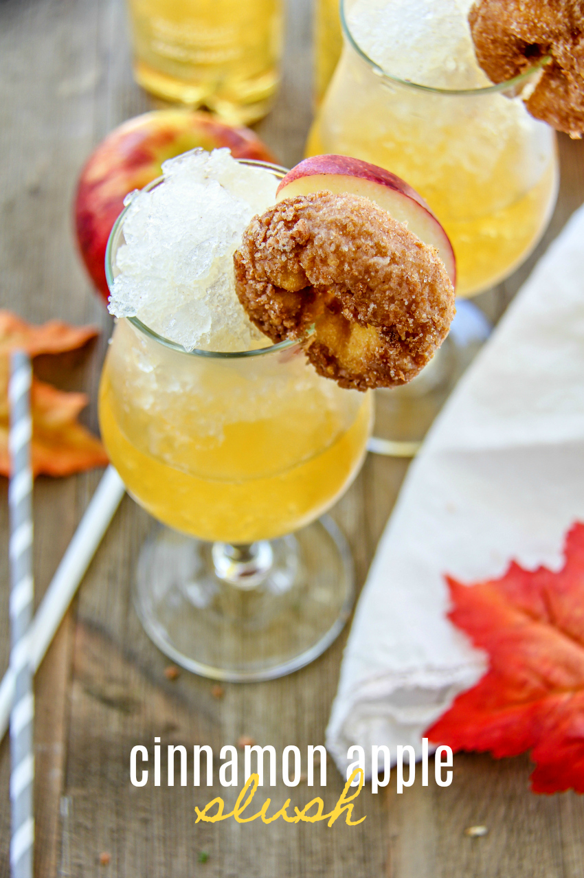 cinnamon apple slushie Pinterest image