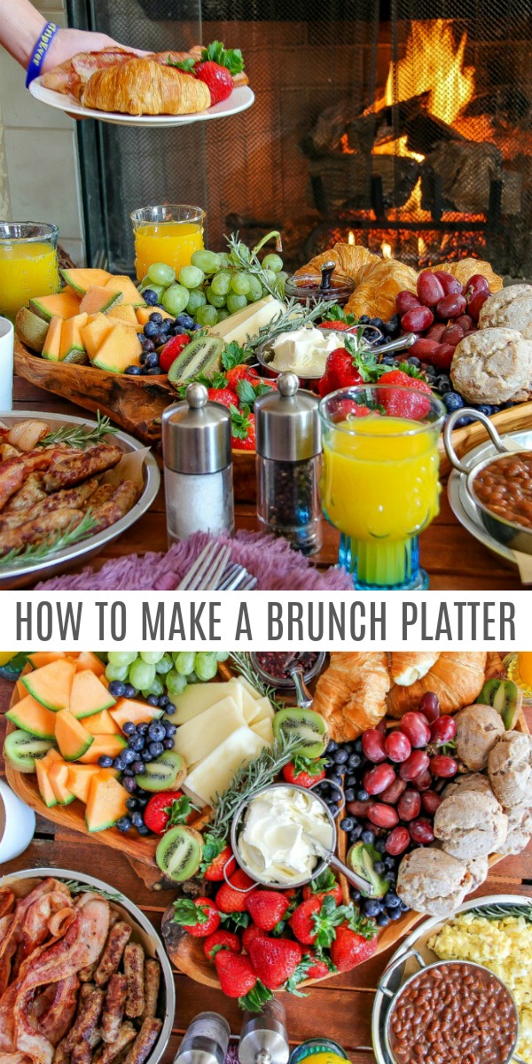 grazing brunch platter ideas Pinterest image