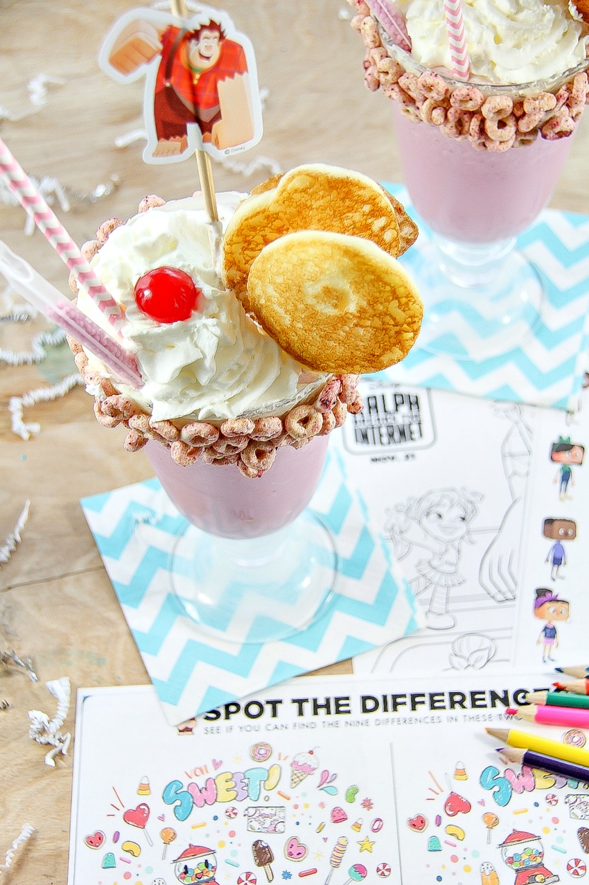 Breakfast milkshakes inspired by the Wreck It Ralph movie.