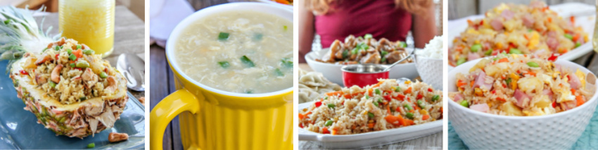 Collage of meals using Ling Ling frozen meals