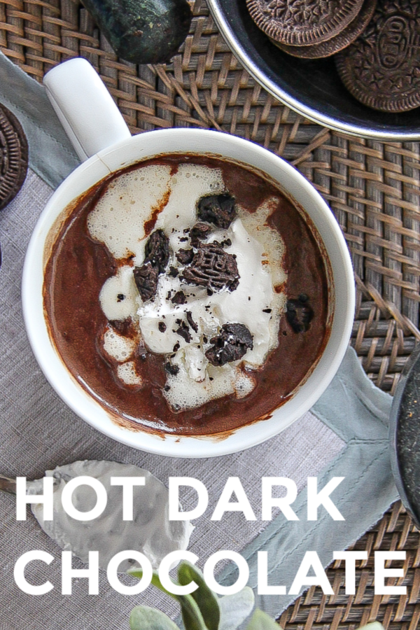 dark chocolate hot chocolate pinterest