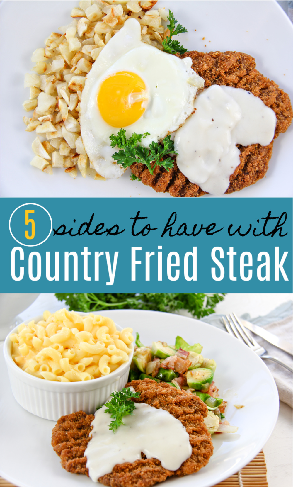 country fried steak sides Pinterest image