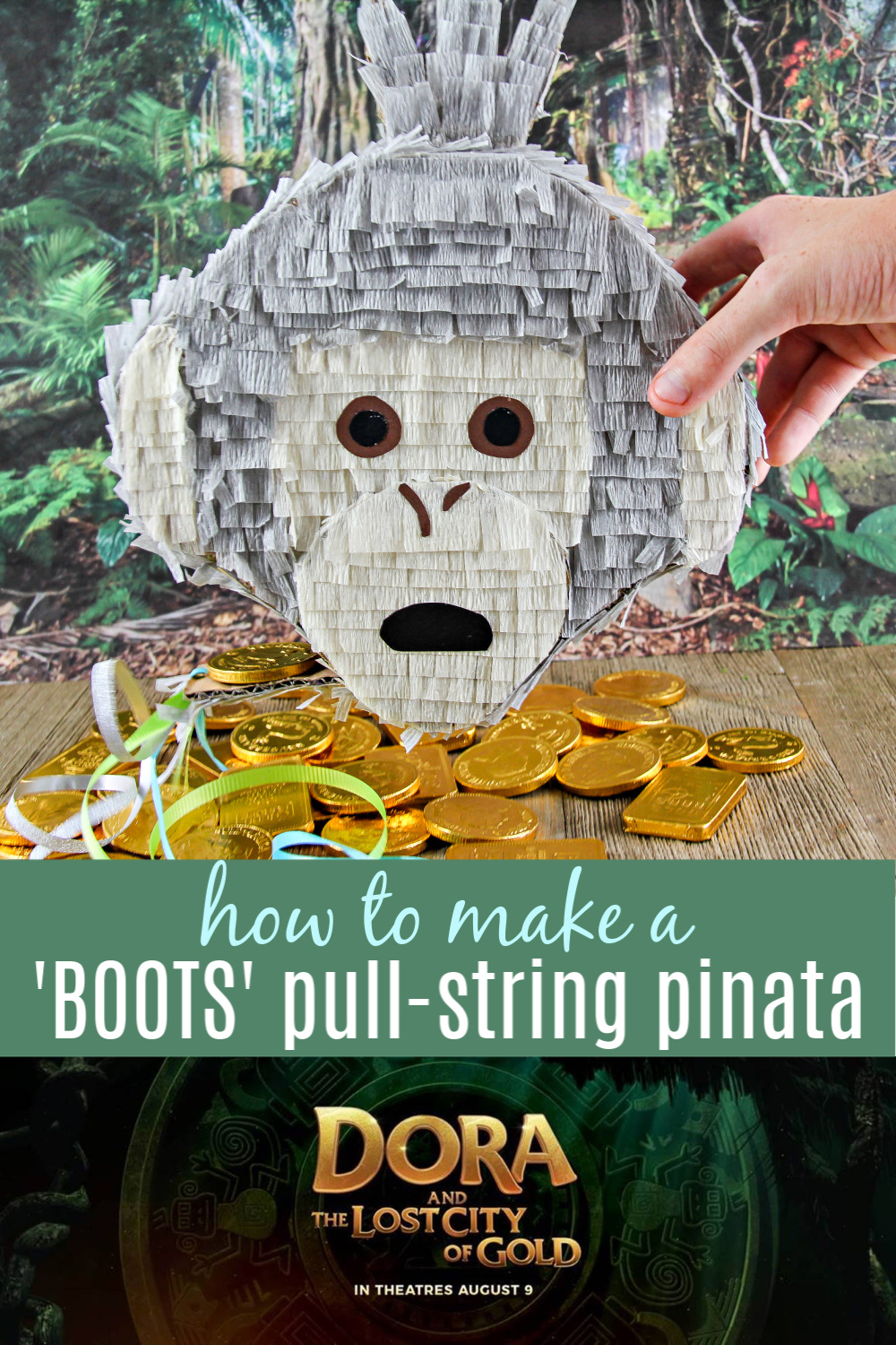 Dora birthday party monkey pinata inspired by Boots Pinterest image