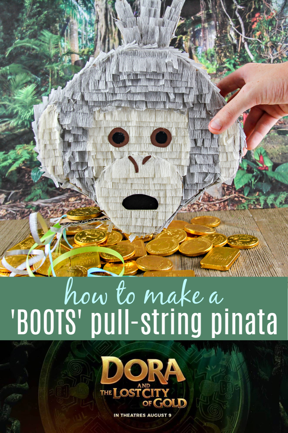 Dora birthday party monkey pinata inspired by Boots Pinterest image