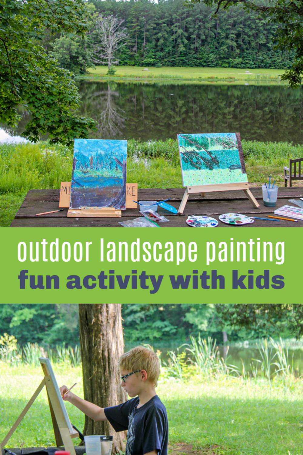 outdoor landscape painting Pinterest image