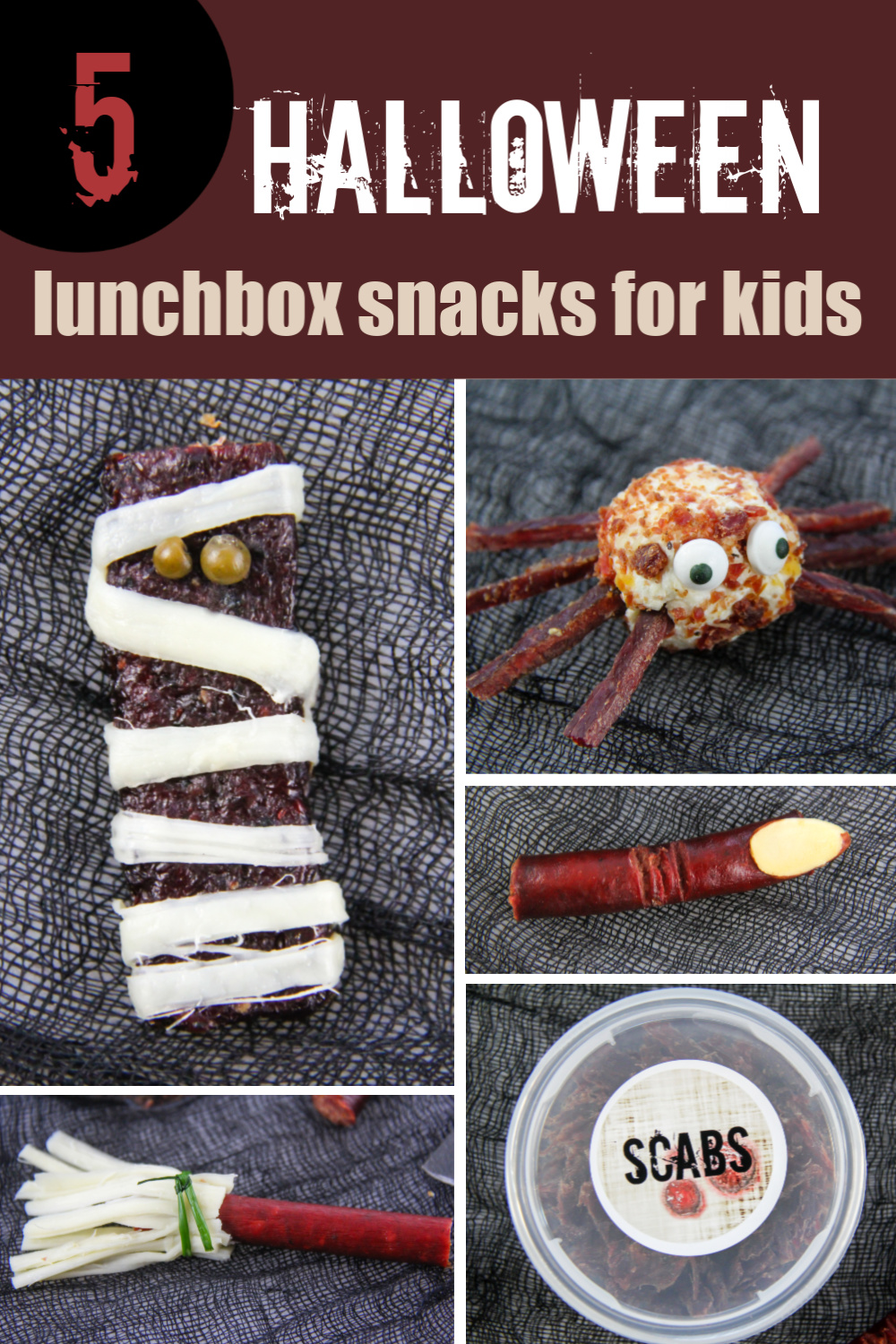 Halloween treats you can make using Jack Links jerky Pinterest image