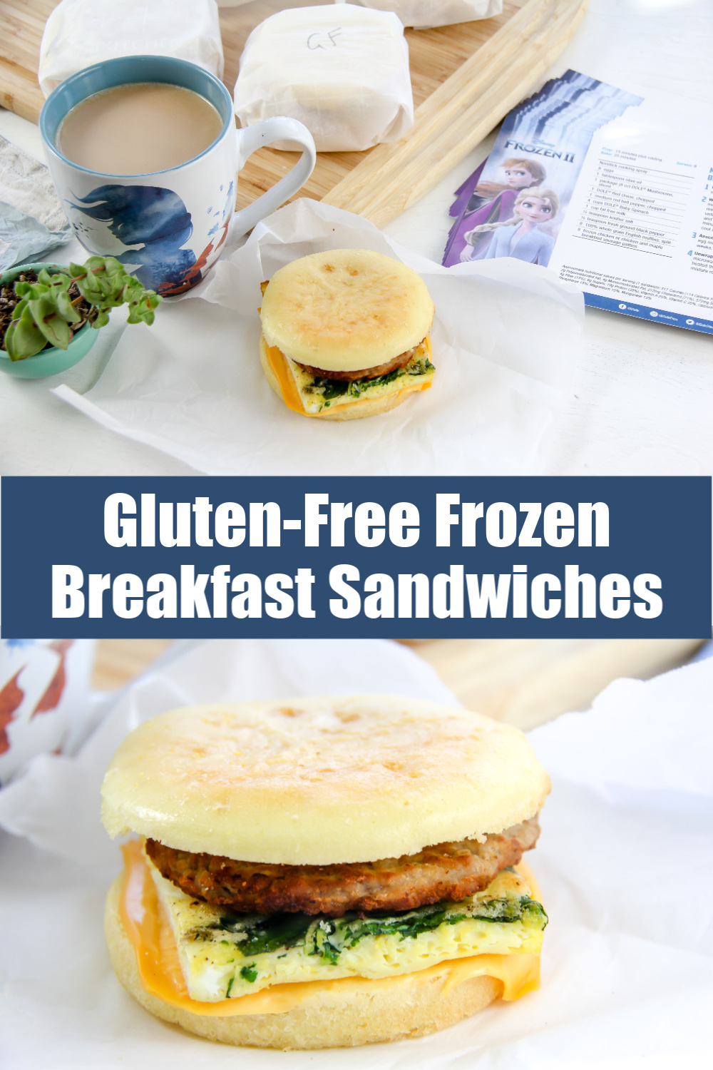 Freezer breakfast sandwiches Pinterest image.