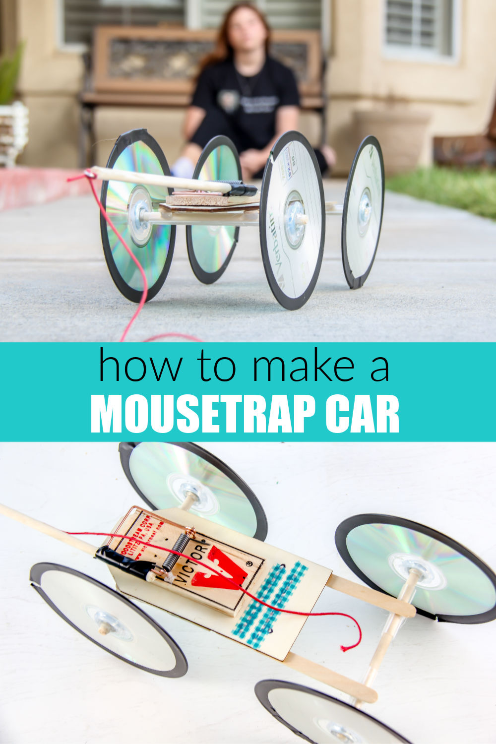 Mousetrap car Pinterest image