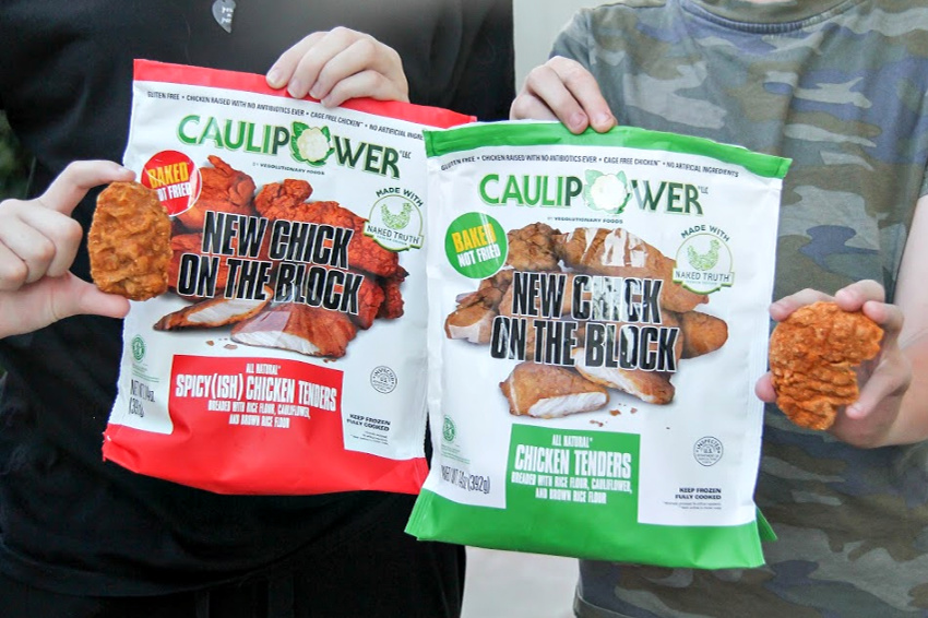 Caulipower gluten-free chicken tenders and spicy chicken tenders.