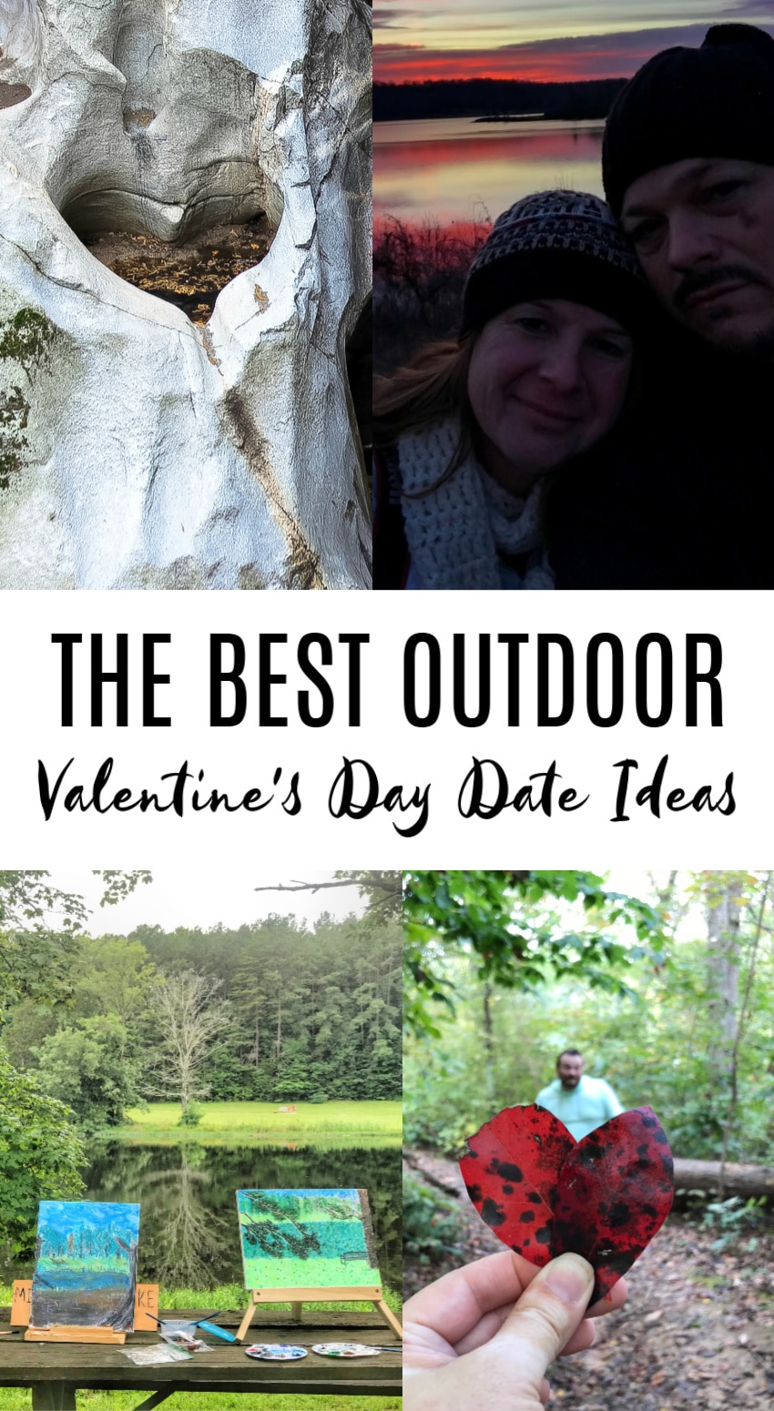 Outdoor Valentine's Day date ideas Pinterest image.