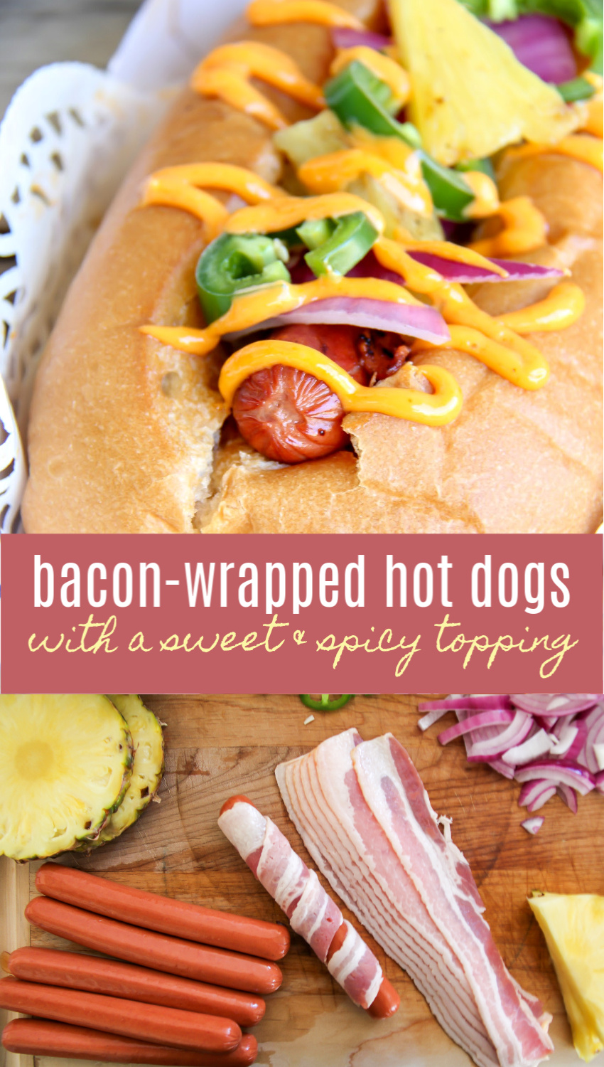 Summer hot dogs Pinterest image.