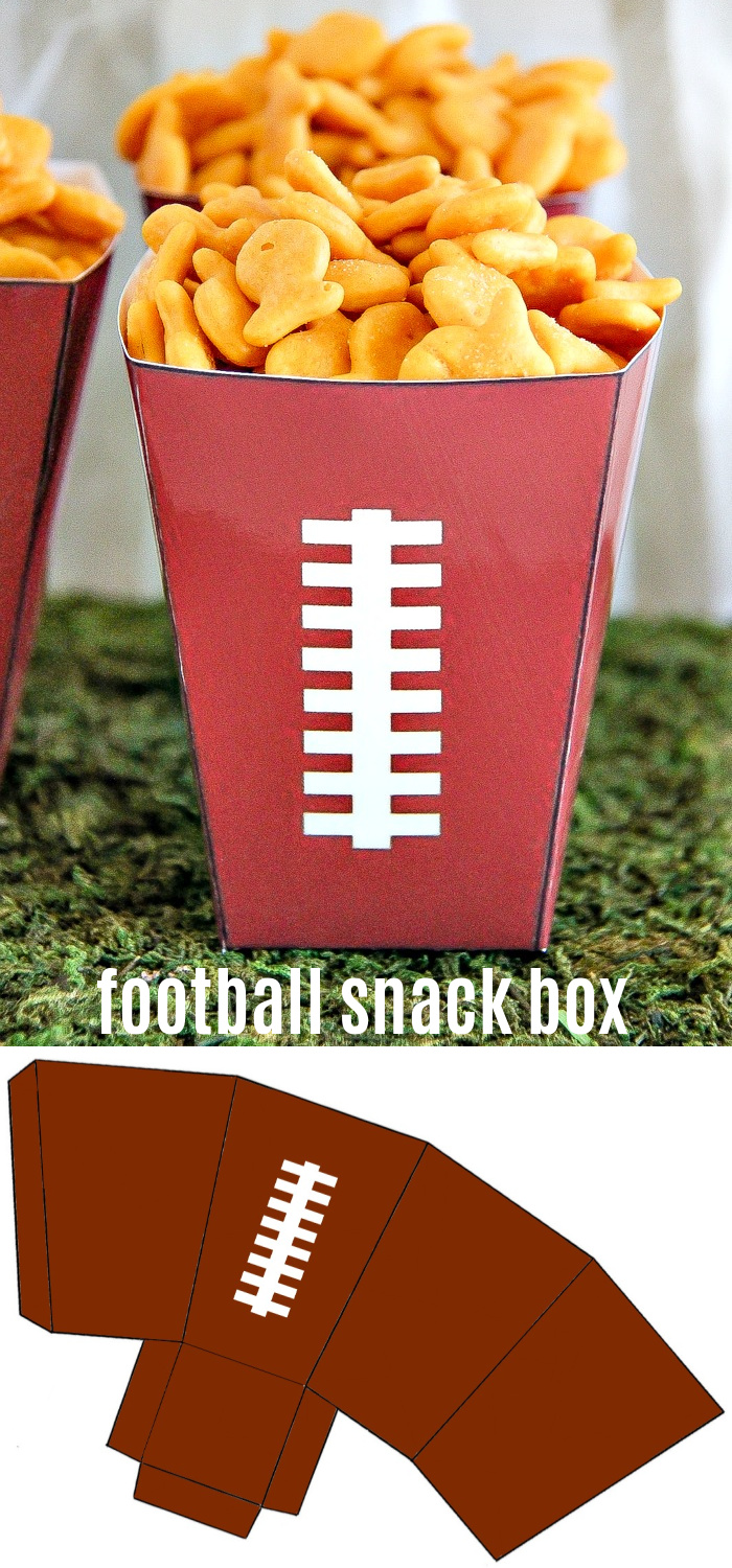 Free football printable snack tub pinterest