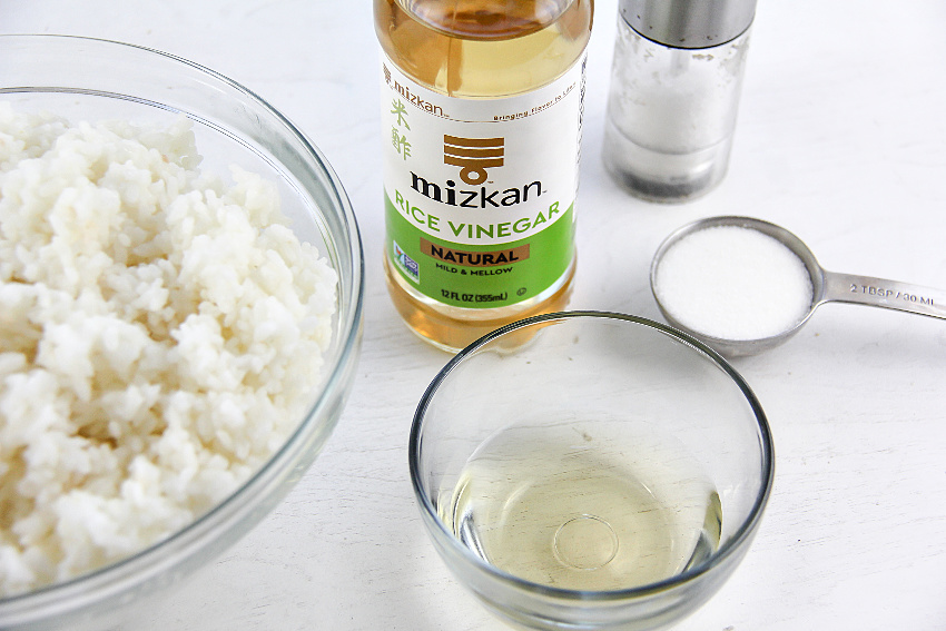 Mizkan rice vinegar and sushi rice