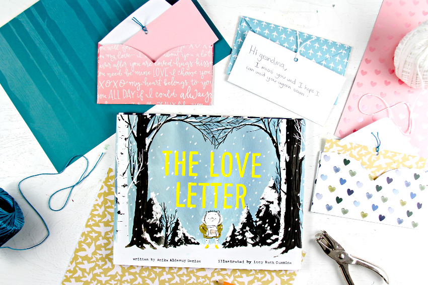 The Love Letter book with handmade love letter crafts to make with kids.