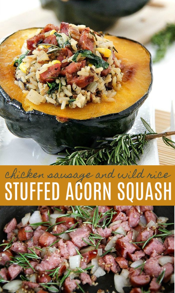 Stuffed acorn squash Pinterest image