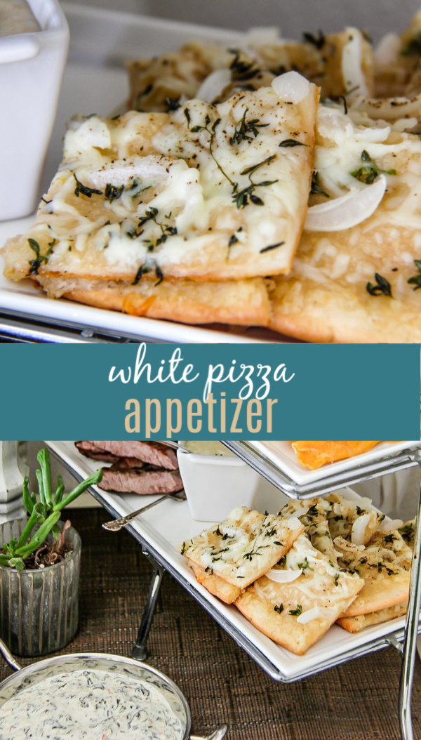 recipe for white pizza Pinterest image