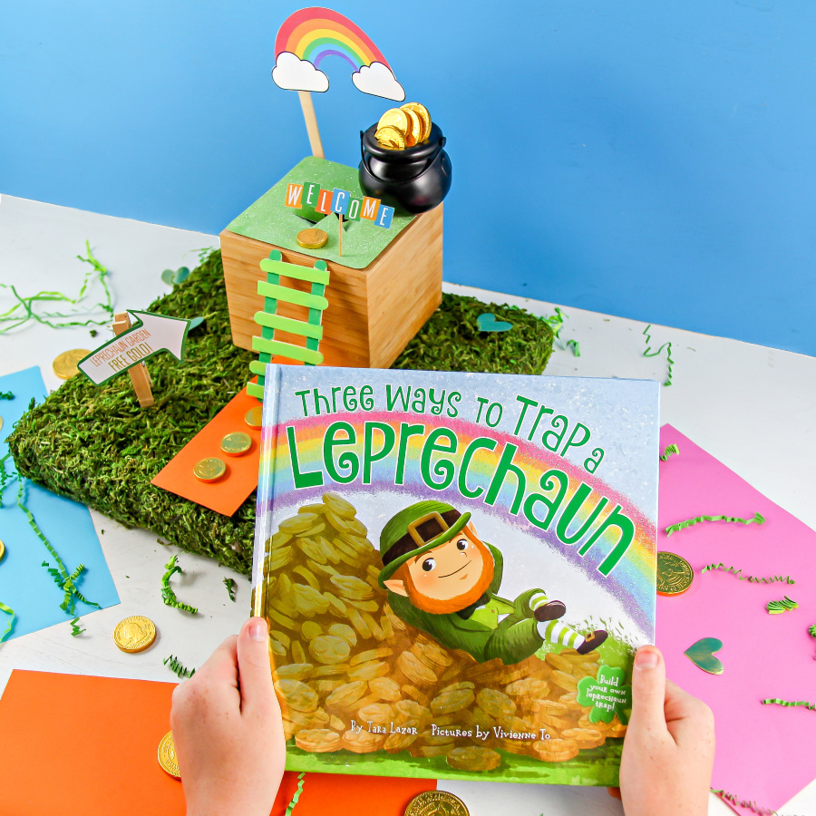 a handmade leprechaun trap and the children's book three ways to catch a leprechaun