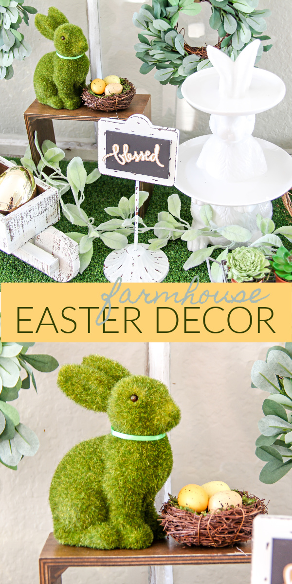 Easter farmhouse decor Pinterest image