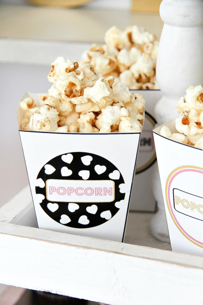 mini custom popcorn tubs that can be printed