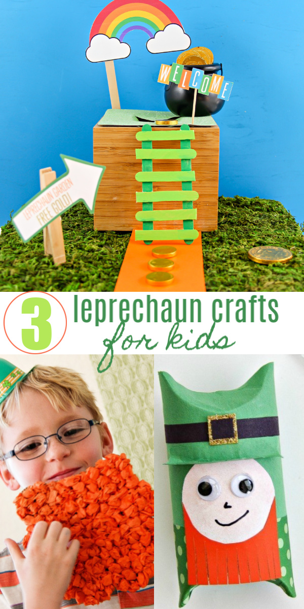 Leprechaun crafts for kids Pinterest image