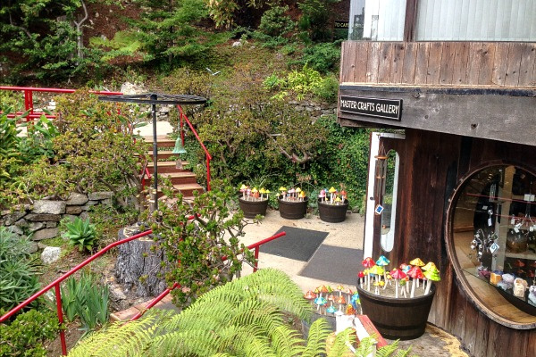 garden courtyard at a gallery in big sur