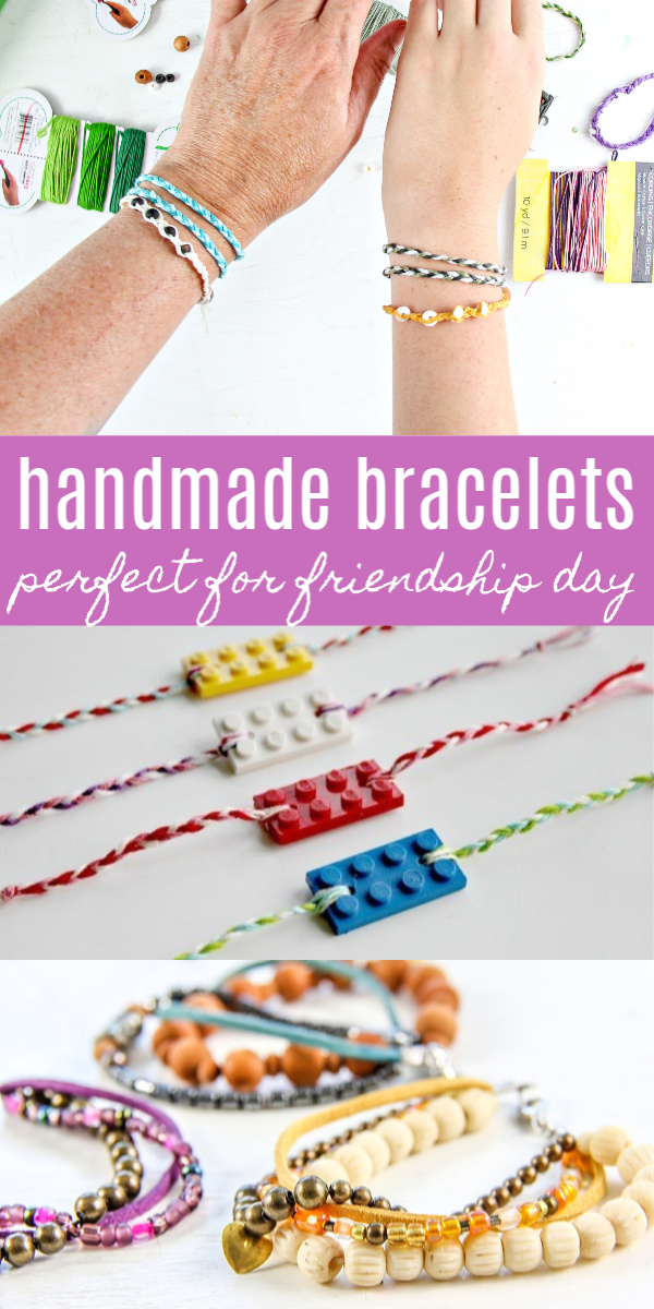 Friendship bracelets Pinterest image.