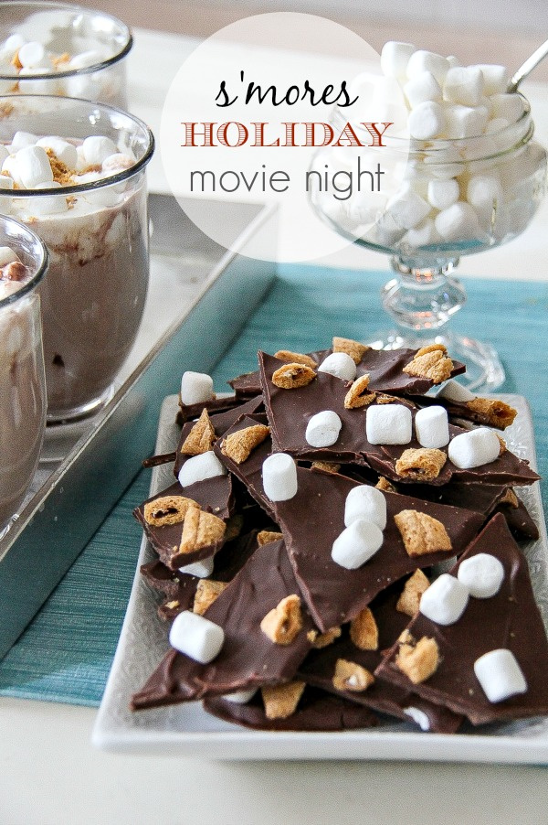 s'mores hot chocolate and bark treats