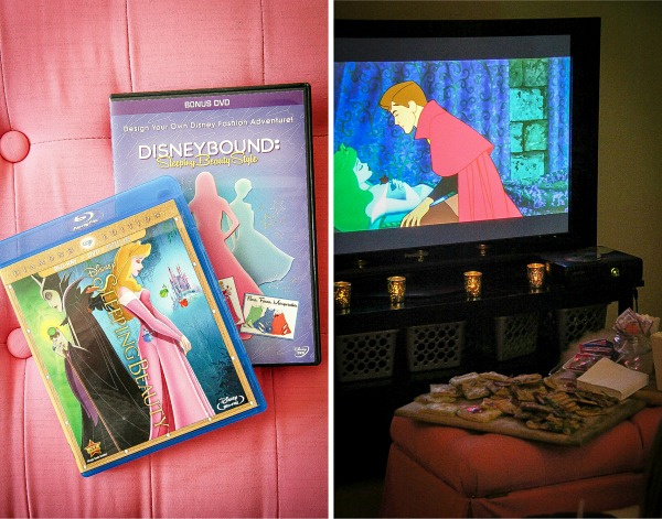 Disney Sleeping Beauty movie night DVD and showing on the television