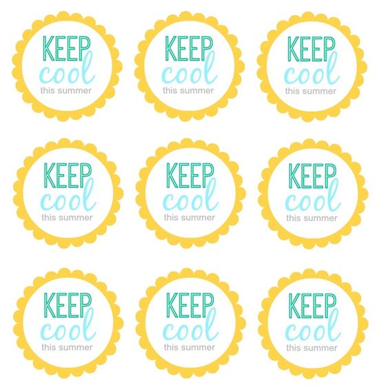 printable keep cool this summer tags