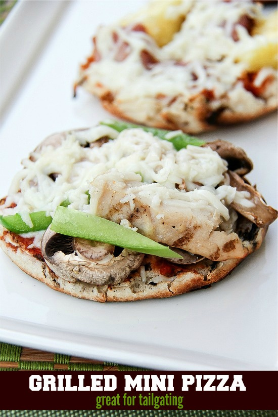 english muffin pizzas with assorted toppings