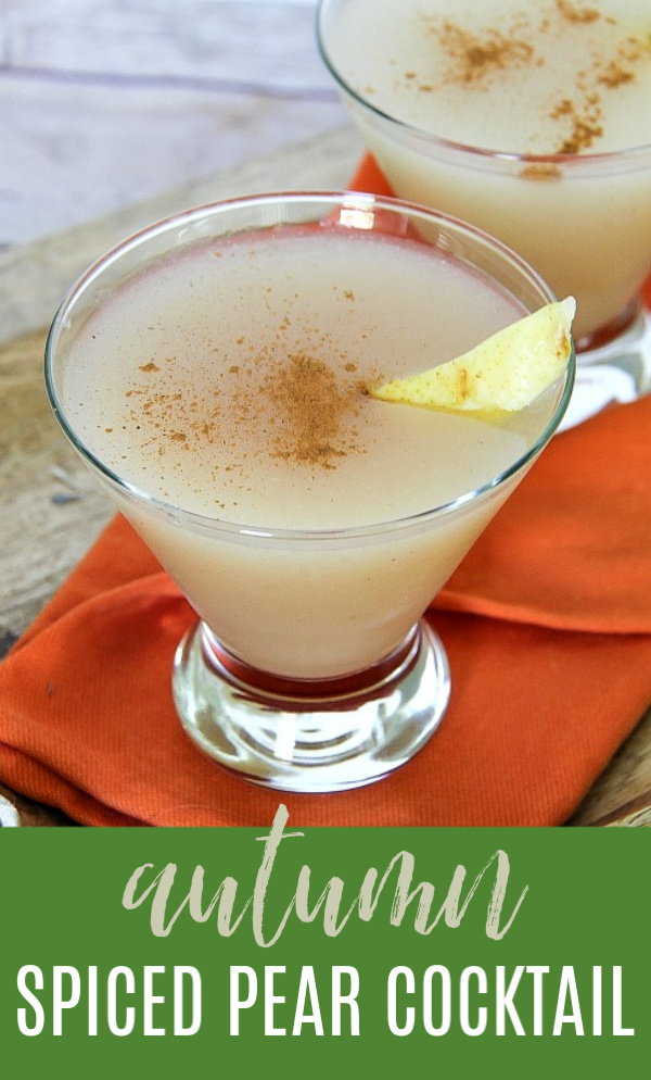 pear vodka cocktail Pinterest image