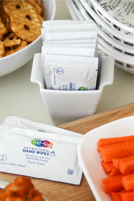 Wet-Nap antibacterial wipes in individual packets