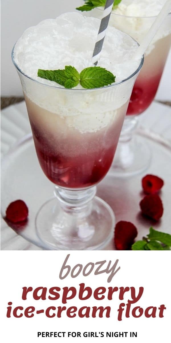 ice cream with alcohol raspberry ice cream float for adults pinterest