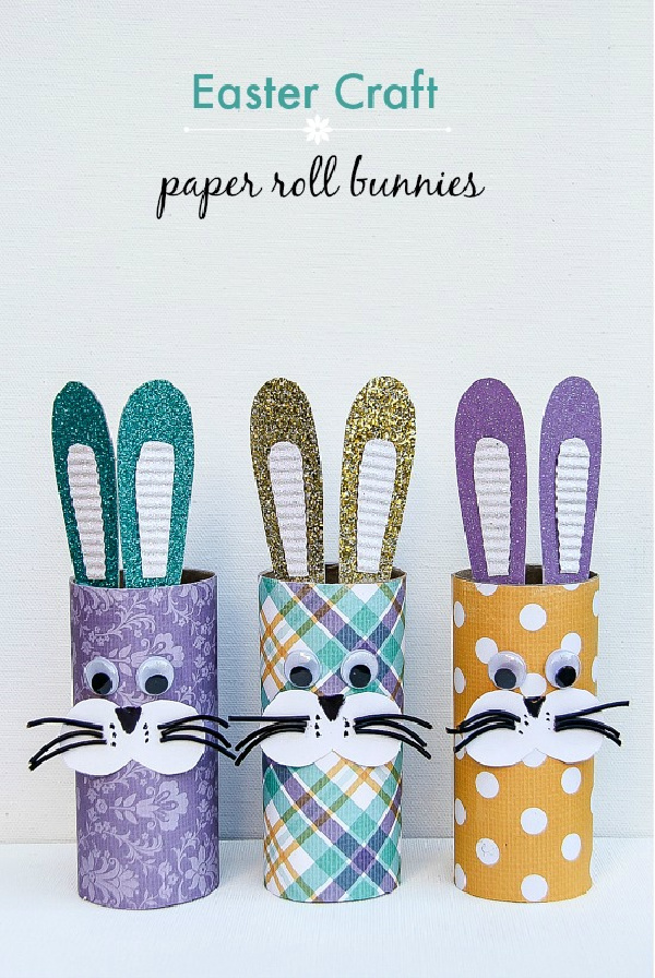 paper roll bunnies easter craft