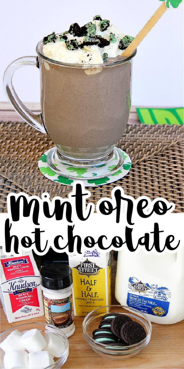 mint hot chocolate recipe Pinterest