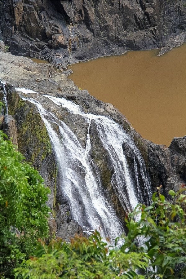 barron falls and a muddy pond in queensland