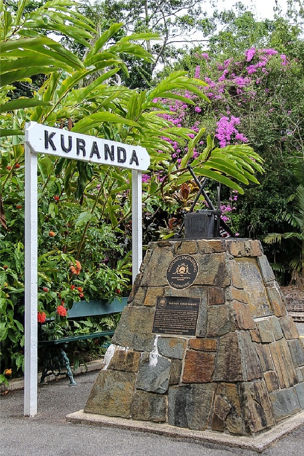 The sign at the entrance to Kuranda